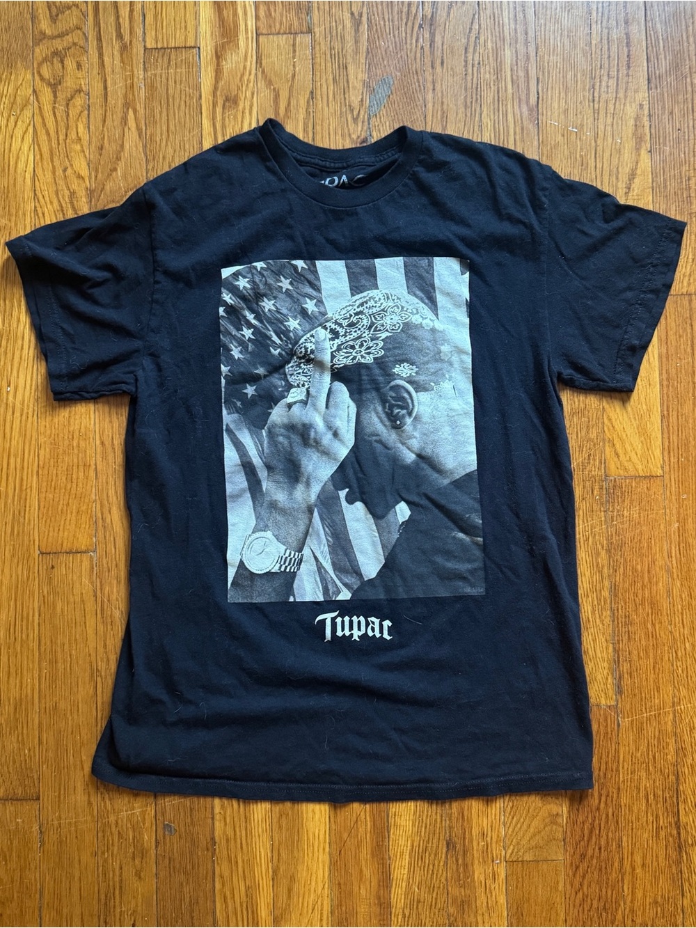 Tupac middle finger up Tee